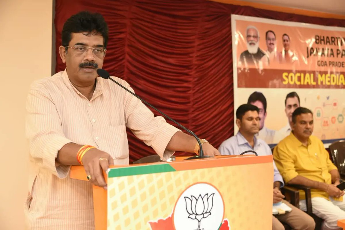 BJP4Goa's tweet photo. The BJP social media cell Karyakartas of North Goa met today to exchange ideas and review the party's social media strategy. https://t.co/jxbqeschEI