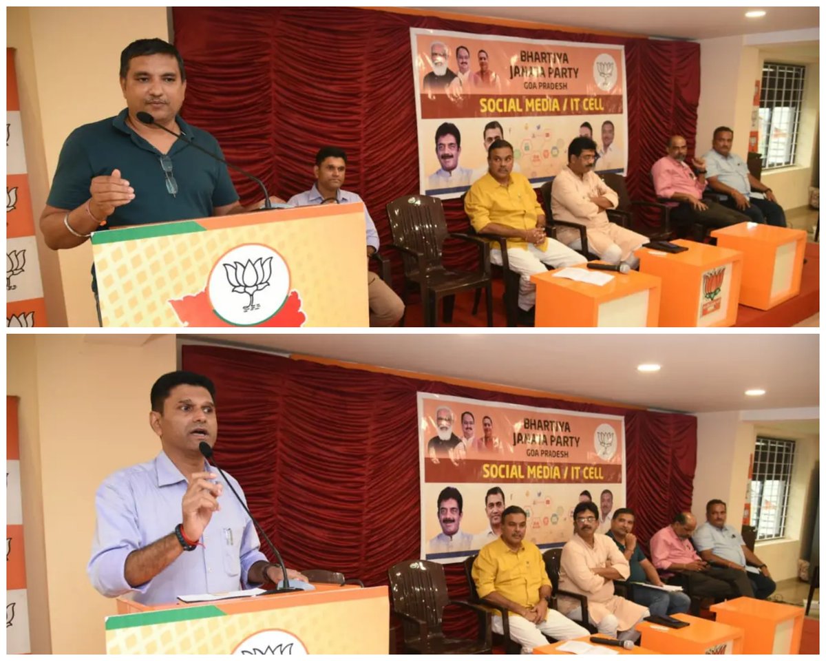 BJP4Goa's tweet photo. The BJP social media cell Karyakartas of North Goa met today to exchange ideas and review the party's social media strategy. https://t.co/jxbqeschEI
