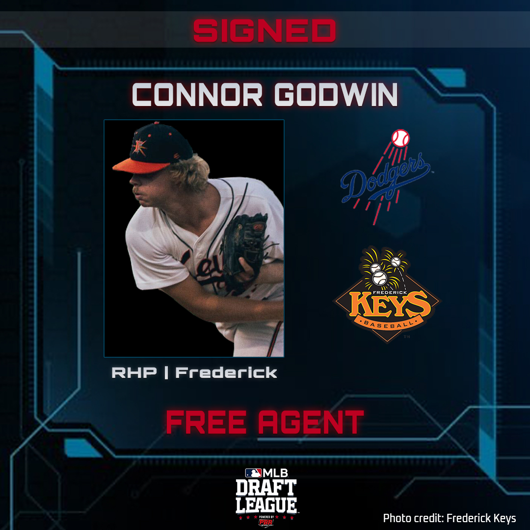 Congratulations to @ConnorGodwin7 on signing a free agent contract with the @Dodgers! #TimeToShine UDFA Tracker: bit.ly/3zkHnyB #RaiseYourStock | @FrederickKeys