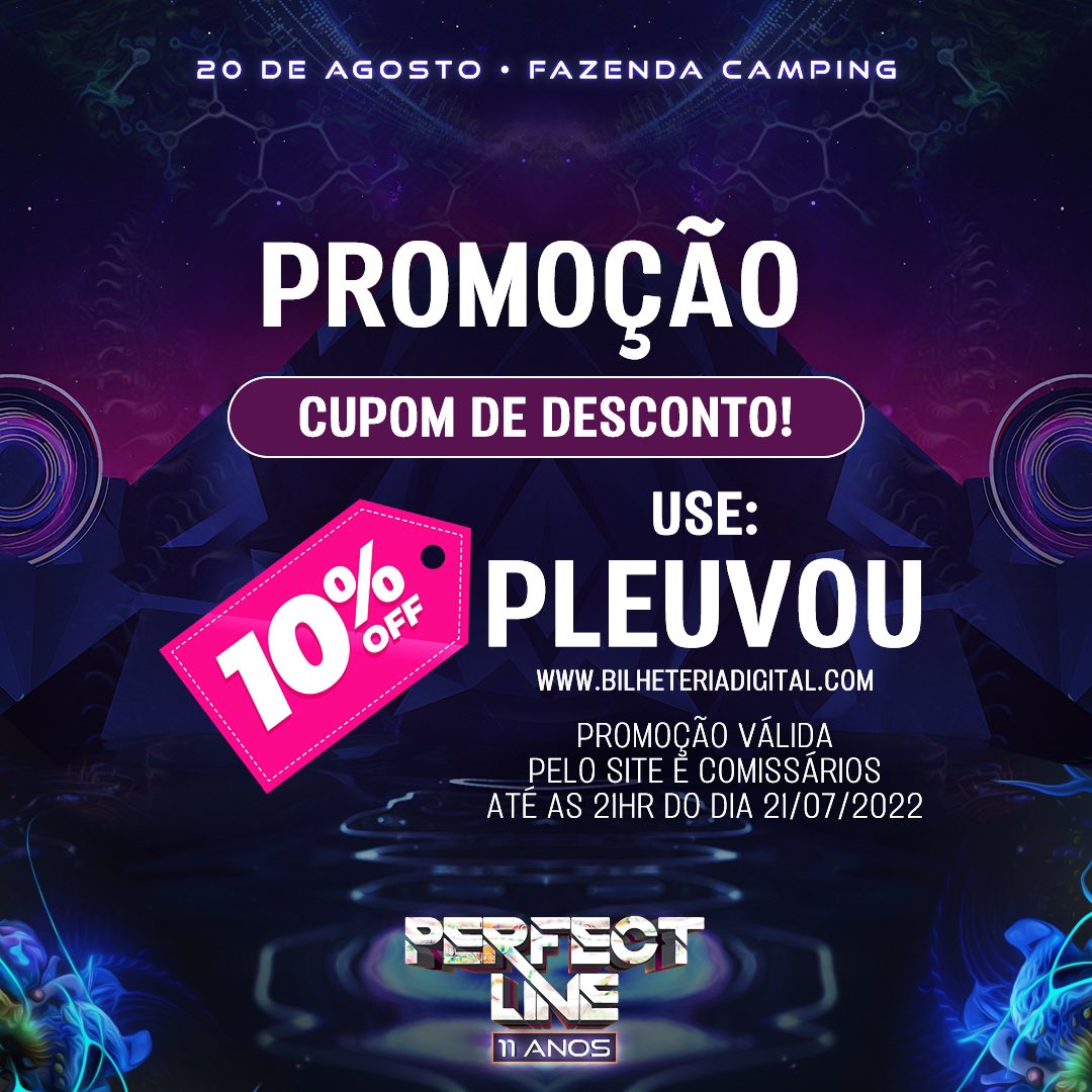 PerfectLineES's tweet photo. SORTEIO 🍀

Tem sorteio e cupom de desconto pra galera aqui do Twitter! Pra você garantir o seu ingresso e curtir a #PerfectLine11Anos na FAIXA 🥳

Quer participar? Então se liga nas regras aqui nos comentários 👇🏼 https://t.co/GkUkTCtToa