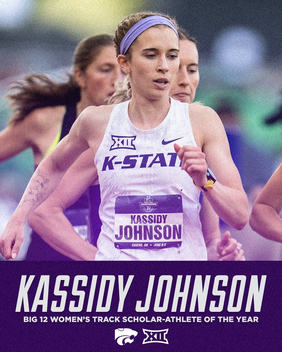 Congrats to <a href="/kassidyjjohnson/">kass</a> on a great 2021-22 season! 👏

😼Indoor &amp; Outdoor All-American (800 m)
😼CoSIDA Academic All-American Second Team
😼USTFCCCA All-Academic Team
😼Big 12 Scholar-Athlete of the Year

🔗k-st.at/Johnson

#KStateTF x <a href="/Big12Conference/">Big 12 Conference</a>