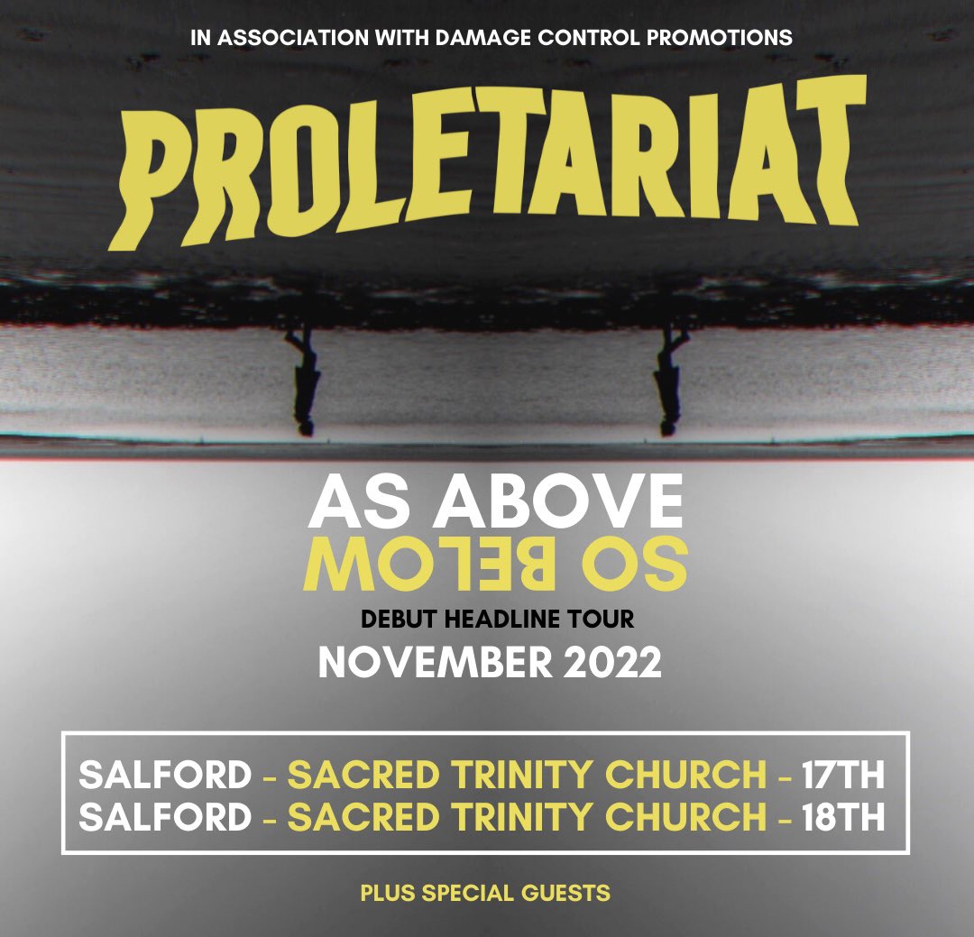 Proletariat (@proletariatuk) on Twitter photo Heads up!
Tickets for our two Sacred Trinity Church shows are shifting quick, and believe us when we say you don’t want to miss out.
Much love to those who’ve already grabbed theirs, we look forward to seeing you there. Xx
🎟 alttickets.com/proletariat-ti… 🎟
📸 <a href="/TrustFox/">trust a fox</a> Heads up!
Tickets for our two Sacred Trinity Church shows are shifting quick, and believe us when we say you don’t want to miss out.
Much love to those who’ve already grabbed theirs, we look forward to seeing you there. Xx
🎟 alttickets.com/proletariat-ti… 🎟
📸 <a href="/TrustFox/">trust a fox</a>