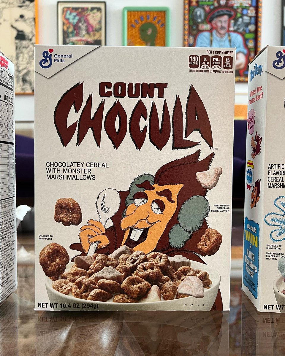 ModernNotoriety's tweet photo. KAWS x General Mills Monsters Cereal 👻🐺🧛‍♂️🥣 https://t.co/YE7E8kdGL0