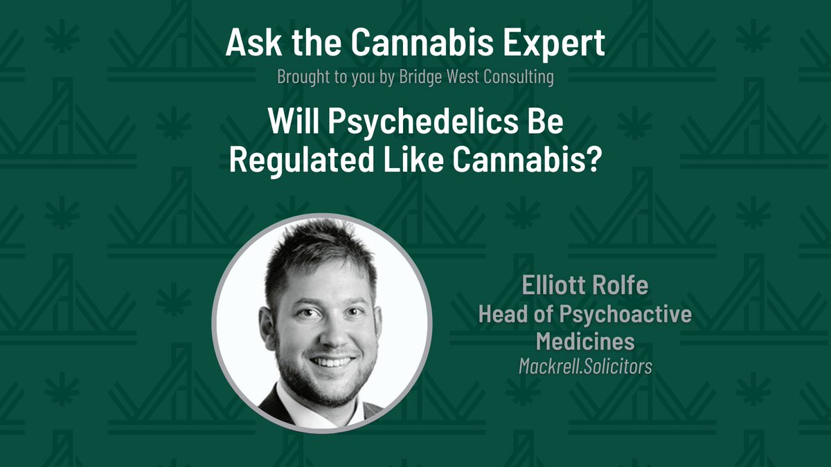 “Will psychedelics be regulated like cannabis?” to cannabis expert: Elliott Rolfe, Associate Solicitor and the Head of Psychoactive Medicines Law Team at Mackrell.Solicitors. hubs.li/Q01hjK0_0 #cannabis #psychedelics #psilocybin #psychedeliclegalization