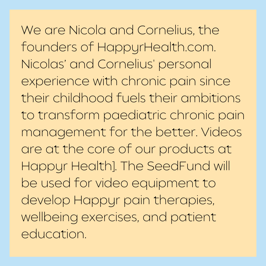 HChangemakers (@hchangemakers) on Twitter photo It's a pleasure to introduce our final Changemaker Seed Fund winners! Congratulations to <a href="/NFilzmoser/">Nicola Filzmoser (she/her)</a> and <a href="/CorneliusPalm/">Cornelius Palm (he/him)</a> who were highly commended and received £1,000 in funding to go towards their thriving start-up <a href="/HappyrHealth/">Happyr Health®</a>. 🌿 Find out more about <a href="/HappyrHealth/">Happyr Health®</a> below! 💗 It's a pleasure to introduce our final Changemaker Seed Fund winners! Congratulations to <a href="/NFilzmoser/">Nicola Filzmoser (she/her)</a> and <a href="/CorneliusPalm/">Cornelius Palm (he/him)</a> who were highly commended and received £1,000 in funding to go towards their thriving start-up <a href="/HappyrHealth/">Happyr Health®</a>. 🌿 Find out more about <a href="/HappyrHealth/">Happyr Health®</a> below! 💗