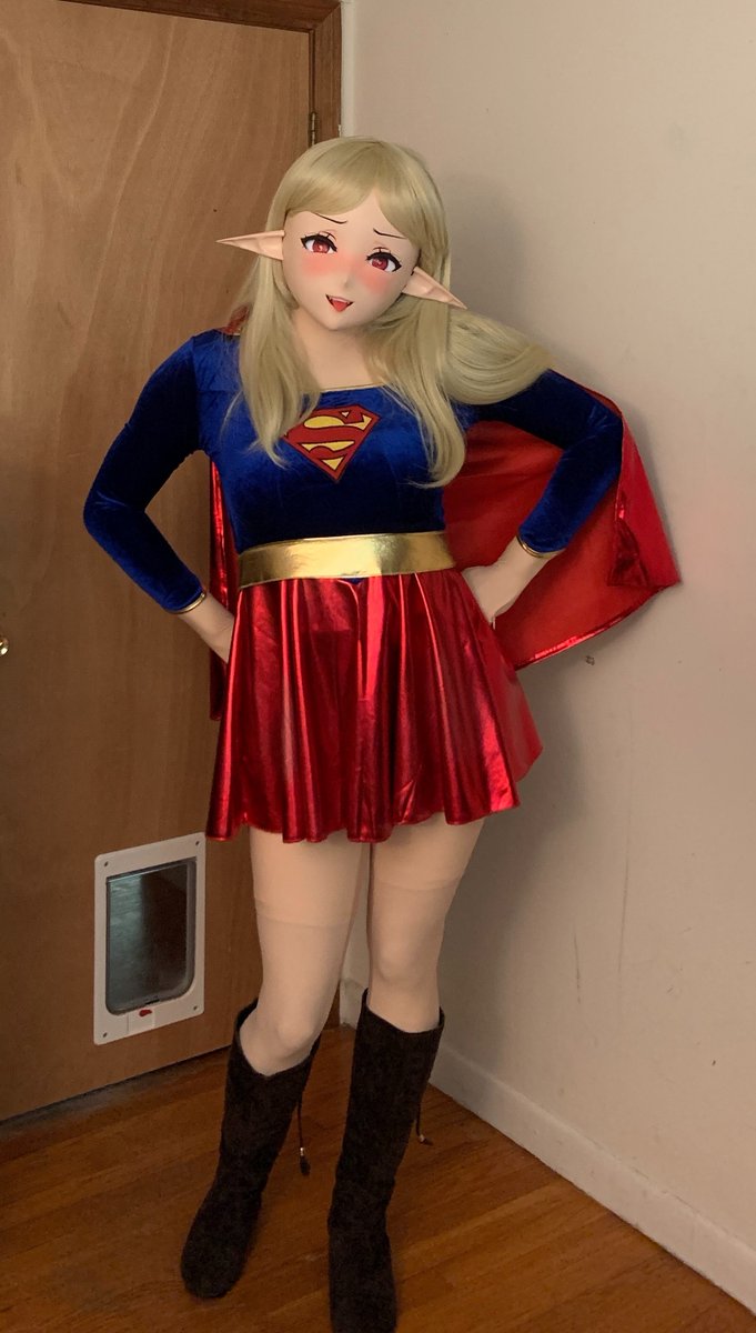 RainStarsBow's tweet photo. Hey cuties! <^w^>
It's been a little bit hasn't it.
WAIT! WHATS THAT?!
It's a Bird!
It's a Plane!
It's...
SUPER ELF!
Yes I am a dork x3
And some super love for all of you :3
Love you all <3 <3 <3 <3
#kigurumi #elfgirl #supergirl #superelf #capes #dork https://t.co/zbcO5ehg8V