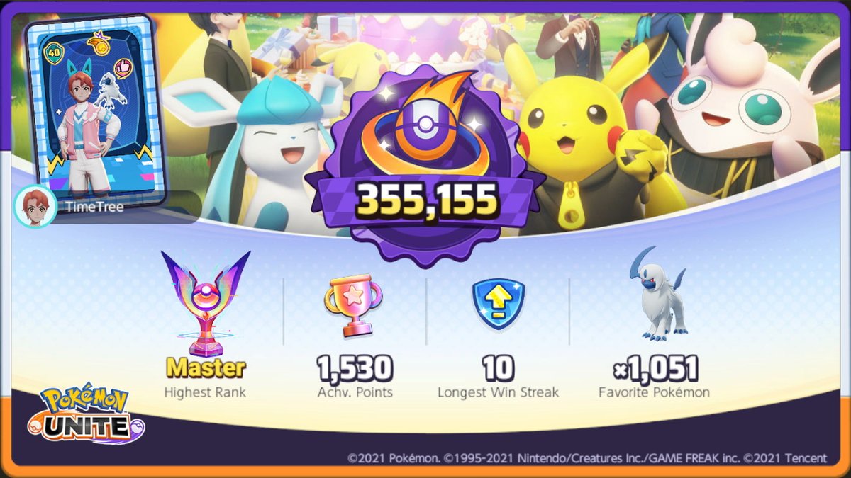 TrickyTimeTree's tweet photo. Happy Anniversary!!! #MoreLevels #Yay #PokemonUNITE #NintendoSwitch https://t.co/ZAHoLMfrbx