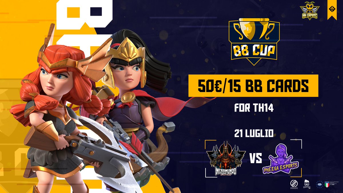 ⚔️BB Cup - Season 5⚔️
By <a href="/BBGaming___/">BB Gaming</a> 

@teaminframundo 🆚 <a href="/PheegaE/">Pheega eSports</a> 

🗓️21-07-2022 ⏱️21:00 CEST

🎥twitch.tv/king_lodo 🇮🇹

#BBCup #Day1 #ClashOfClans