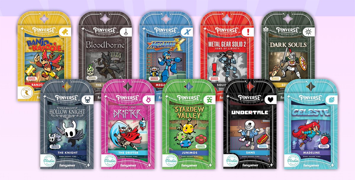 thatsmytrunks's tweet photo. Man, the @Fangamer #Pinverse series is so cool. A standardized collectible pin series with boxes and accessories spanning all of the properties they do work for.
https://t.co/bPlQGvdYT5 https://t.co/0MyNzsaAnW
