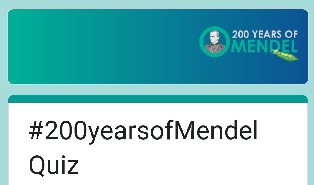 vinodscaria's tweet photo. Take the #200yearsofMendel Quiz today
👉https://t.co/NBZXgiDkAL https://t.co/FH03jjkwzt