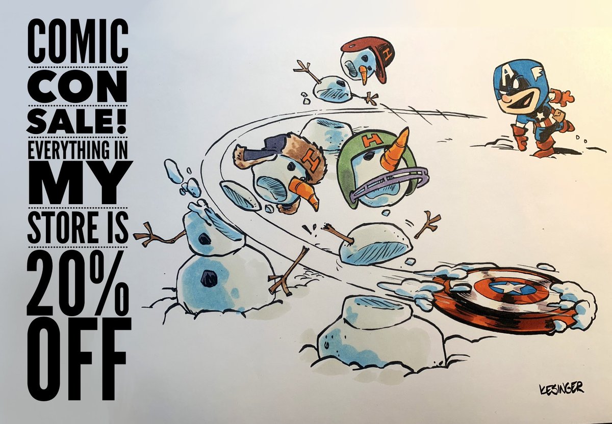 brian kesinger (@briankesinger) on Twitter photo Can’t make it to #sdcc?! Neither can I. But don’t worry everything in my shop at briankesinger.com is 20% off now through Sunday. Even originals and commissions are on sale while they last! #marvel #captainamerica #calvinandhobbes Can’t make it to #sdcc?! Neither can I. But don’t worry everything in my shop at briankesinger.com is 20% off now through Sunday. Even originals and commissions are on sale while they last! #marvel #captainamerica #calvinandhobbes