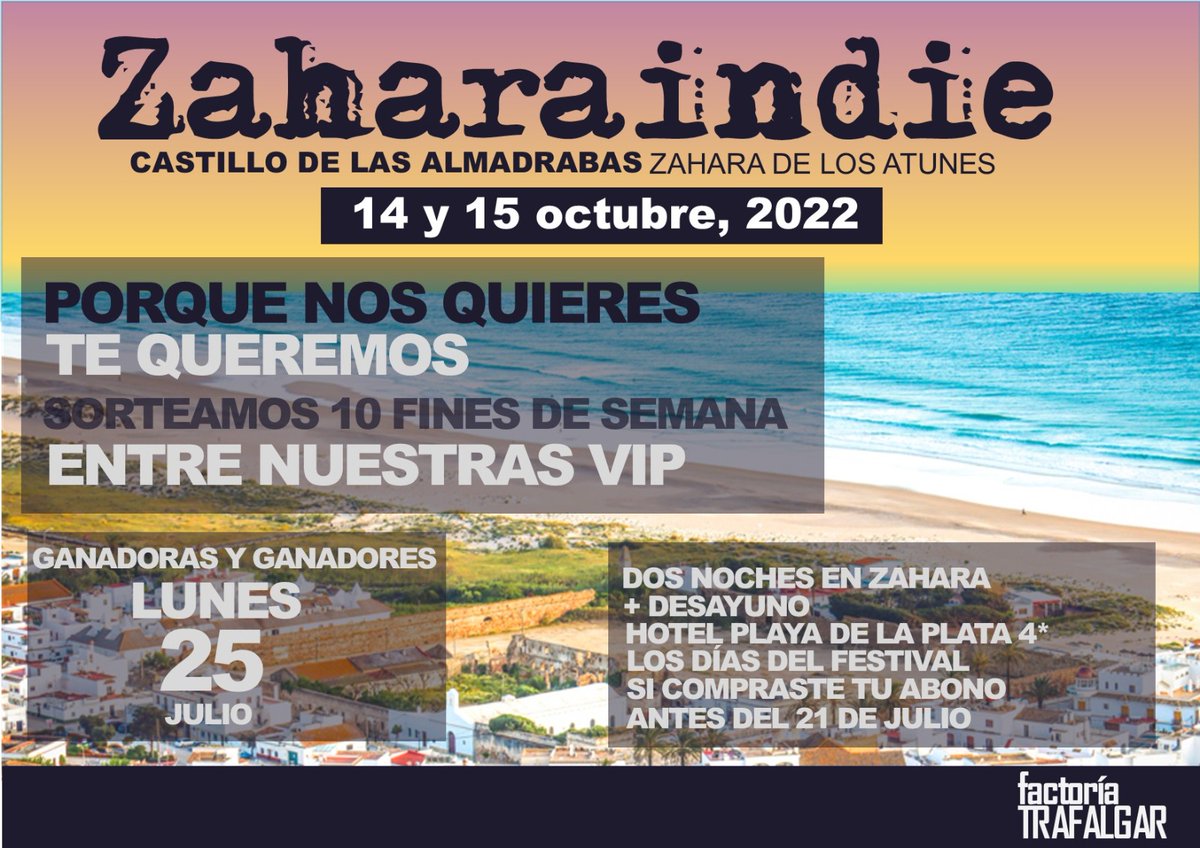 Cosas que sabemos:
Las telefónicas premian a los nuevos.
Otros festis te cobran por devolverte tu pasta.
Nosotras agradecemos que te sumes a nuestra locura.
Si tienes tu abono VIP atenta al email, igual el lunes tienes un regalo.
Abonos en bit.ly/3GGIoDj