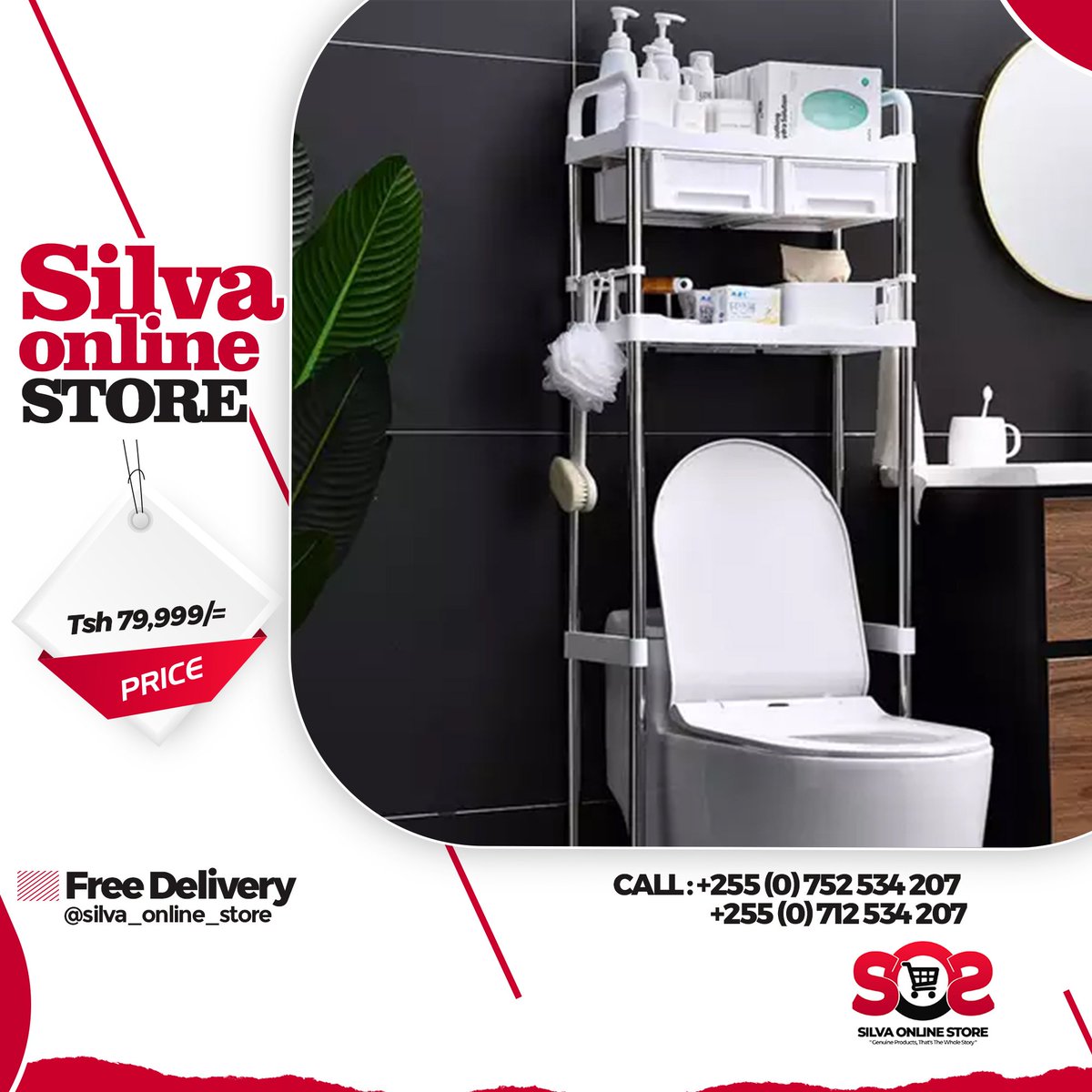 _SoSLLC's tweet photo. With Clean & Organized Bathroom,Generate Life Changing Ideas!
Stainless Steel Toilet Rack For Tsh. 79,999/= Only.
~
Call/Whatsapp: 0752 534 207 or 0712 534 207
Free delivery in DSM and pay on delivery.
#silvaonlinestore #toilet #toiletrack #bathroom #bathroomdecor #onlineshop https://t.co/vYpshlLnN8
