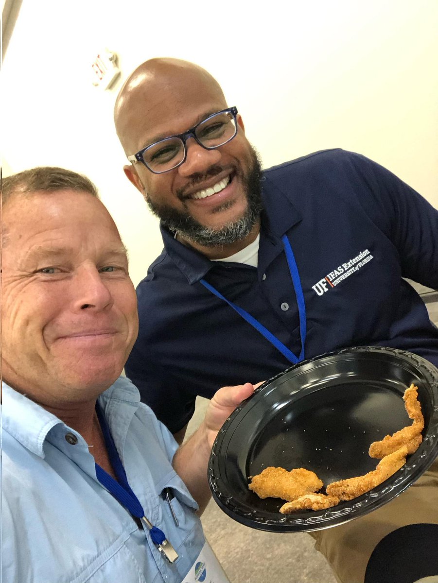 IFAS_Extension's tweet photo. Great hanging out with Past President of #NACAA and former #PSUExtension colleague J.Craig Williams at NACAA AM/PIC Ag tour. Wonderful tour showcasing #UFIFASExtension and Florida Ag. And the catfish was delicious. https://t.co/MZBL9EH1OU