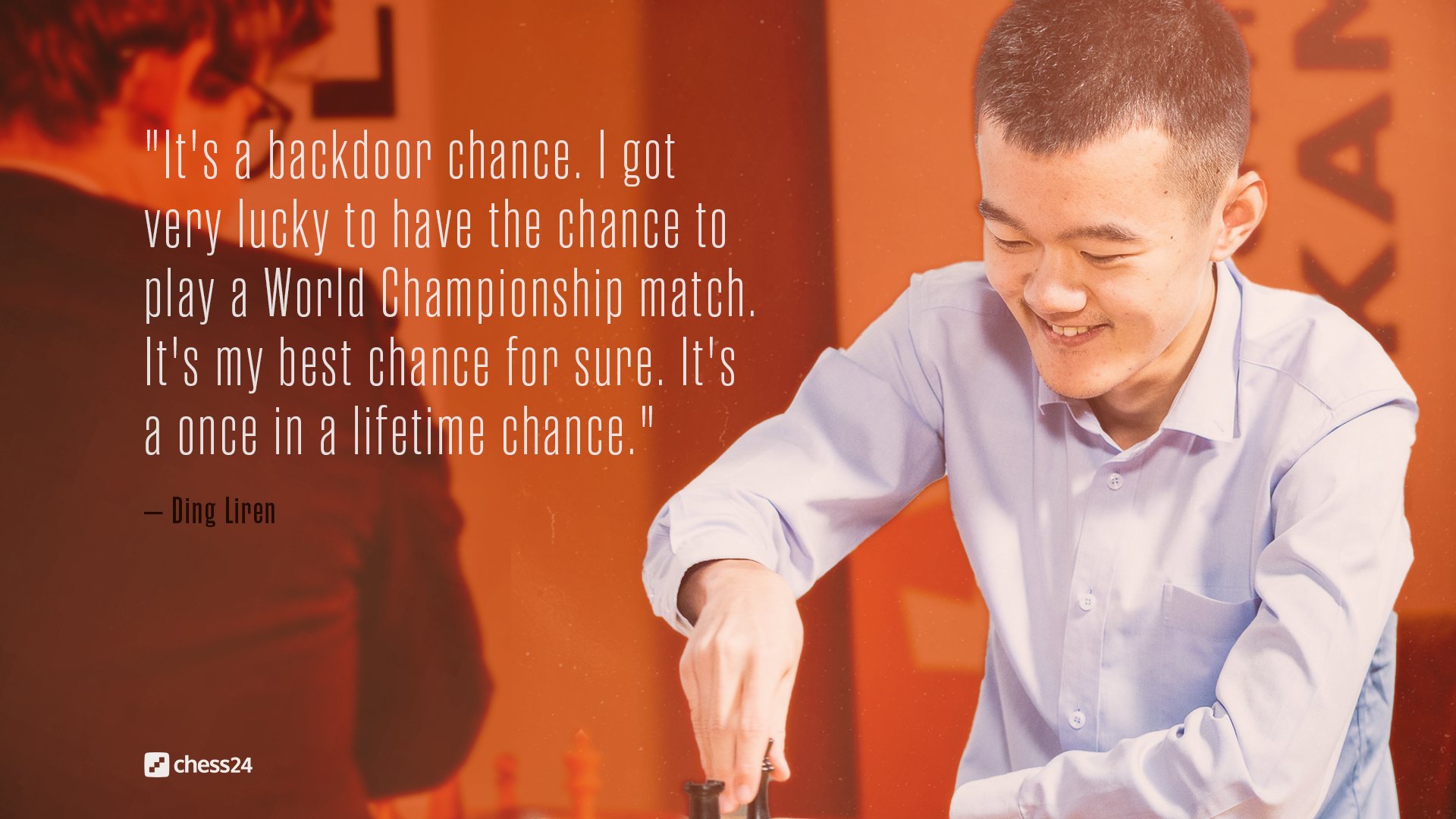 chess24 - Ding Liren can finally take a break! 😀 He's