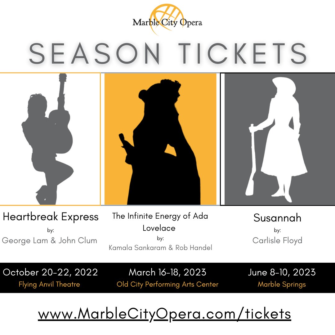 MarbleCityOpera's tweet photo. ***Season Tickets - Now On Sale***
Don't miss a moment of our landmark 10th season. Order season tickets today by visiting:
https://t.co/Q0dsSildV5
#MarbleCityOpera #meetopera https://t.co/B01AYDiBuj