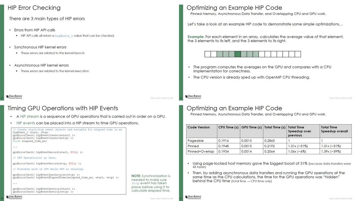 => Introduction to HIP Programming, OLCF, Jul 14, 2022 olcf.ornl.gov/wp-content/upl… github.com/olcf/intro_to_… Introduction to the Frontier, OLCF, Jul 12 twitter.com/ogawa_tter/sta… SIA, Jul 14 twitter.com/ogawa_tter/sta… Node: 2560 x 1920, Jul 1 twitter.com/ogawa_tter/sta… CERN Seminar, Jun 29