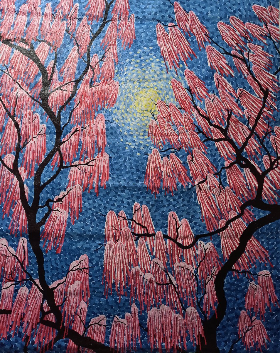 Youkai Cherry Tree
#PainteroftheNight #art #artists #ArtistOnTwitter #Artist #ArtistOfTheSummer #paintings #nature #Midnight #CherryTheeBoom #CherryMagic #cherryblossom #Tree #abstractart #abstractartist #abstractexpressionism #ContemporaryArt #ContemporaryArtist #modernart