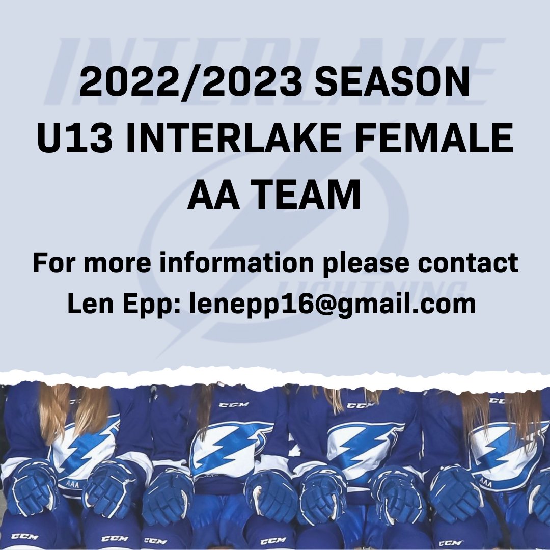 Interlake Minor Hockey Association (@minorinterlake) on Twitter photo The Interlake Minor Hockey Association is looking to start up a U13 Program for the 2022-2023 season!
For more information please email Len Epp: lenepp16@gmail.com
Or visit our link to Register
app.teamlinkt.com/register/go/im… The Interlake Minor Hockey Association is looking to start up a U13 Program for the 2022-2023 season!
For more information please email Len Epp: lenepp16@gmail.com
Or visit our link to Register
app.teamlinkt.com/register/go/im…