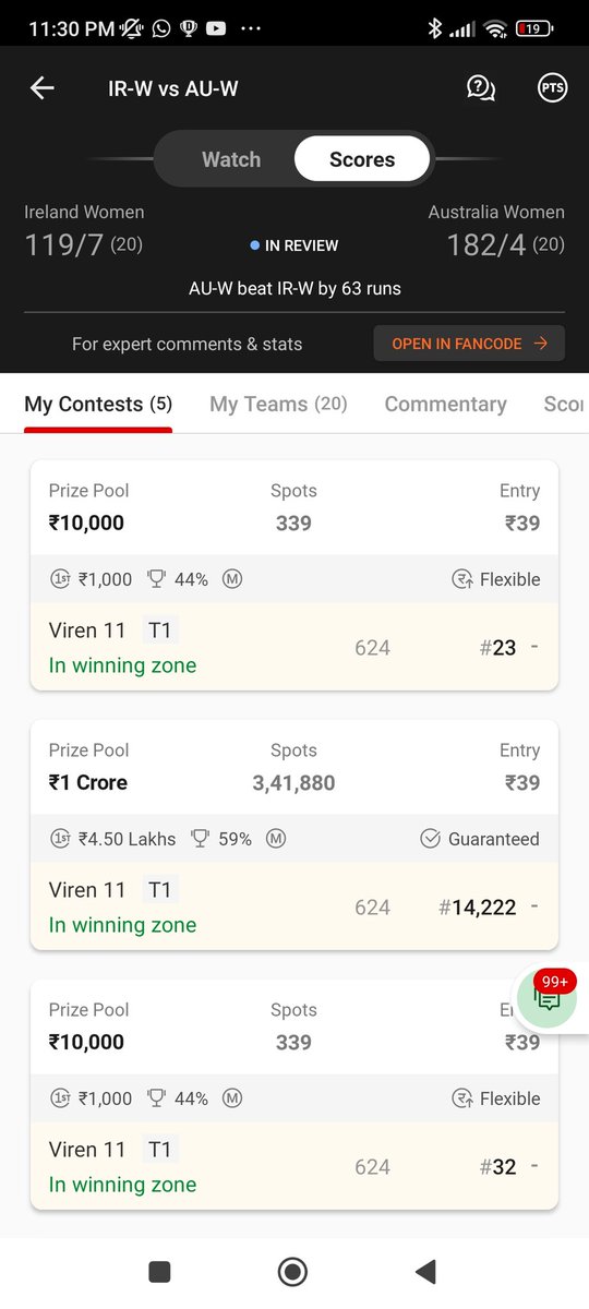 Fantasy Cricket Pro 🏏 (Viren Hemrajani) tweet media