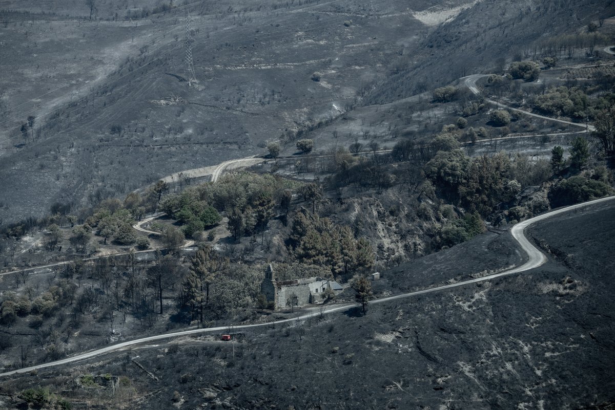 brais_lorenzo's tweet photo. Un manto de cinza en Valdeorras. 10.500 hectáreas arrasadas polo lume, segundo as últimas cifras oficiais. Os incendios desta comarca, xunto cos do Courel, son xa os máis grandes da historia de Galicia.

📸 @brais_lorenzo https://t.co/ZOfxWRI3EY
