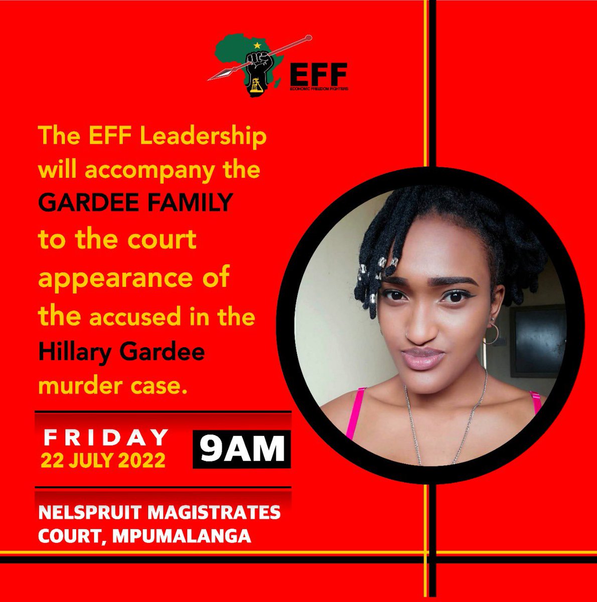 Eff will be accompanying the Gardee family to court, I wish as Zimbabwean we could also attend job sikhala's court cases for support