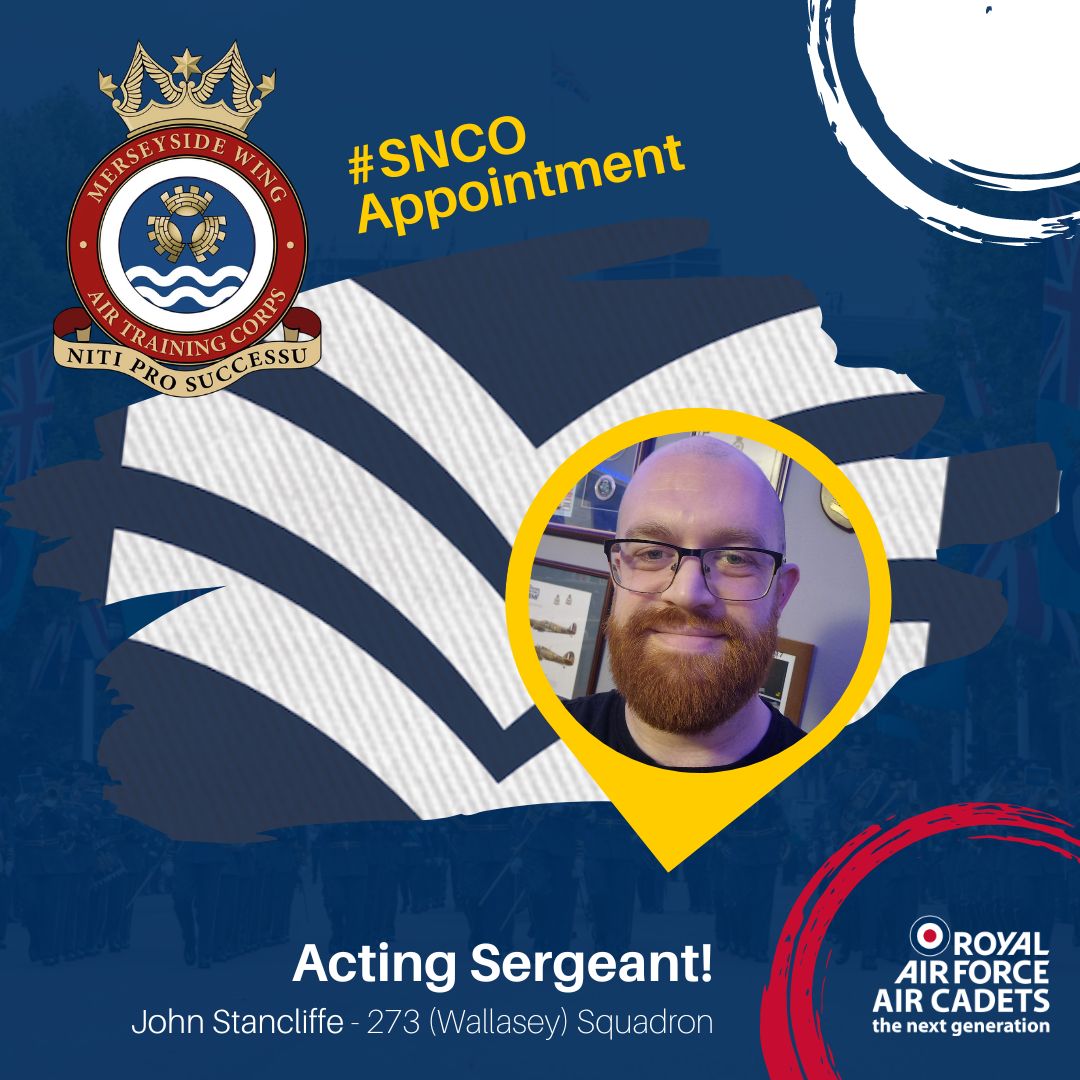 StanPhoenix87's tweet photo. I'm so very grateful to all at @273_sqn and @MerseysideWing that, having passed my board, I can now get my uniform back on as an SNCO.  I can't put into words how excited I am right now. https://t.co/OAHEzGD1Xk