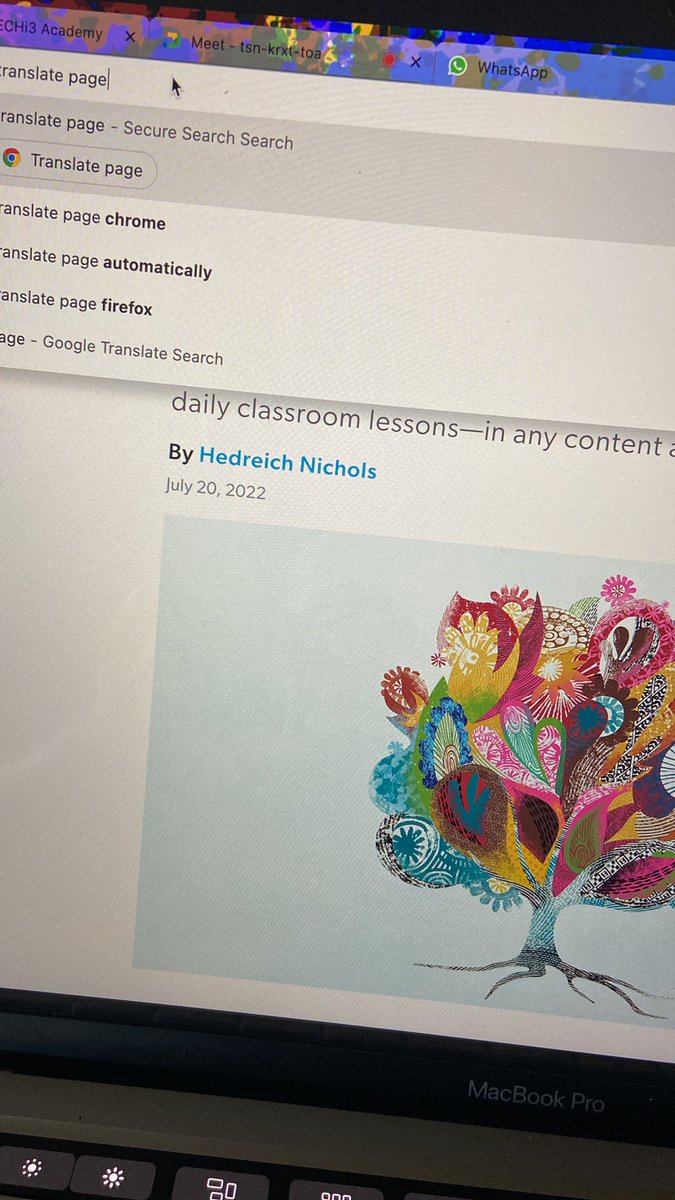 AlhoGalvan's tweet photo. 😱 today I have learned how to easily translate a whole entire website just by type translate page 
@CGarza0930 @AnaMPerez1 @eduGOOGdroid #LJTECHi3 #chrometip via @LaJoyaISDEdTech https://t.co/OITNiN6Yj5