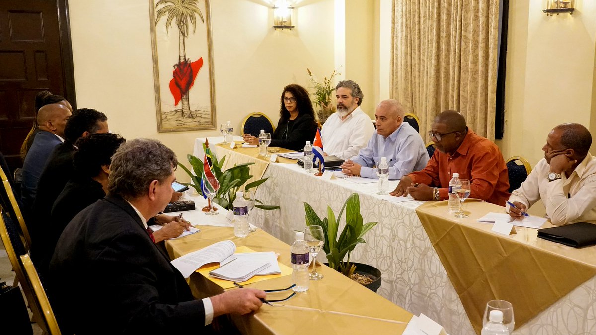 RodoBenitezV's tweet photo. Participé en consultas políticas intercancillerías Cuba 🇨🇺 - Sudáfrica 🇿🇦. 

Reflejaron especiales relaciones hermandad, cooperación y solidaridad que unen a nuestros pueblos y gobiernos. https://t.co/FNzoiOJam2