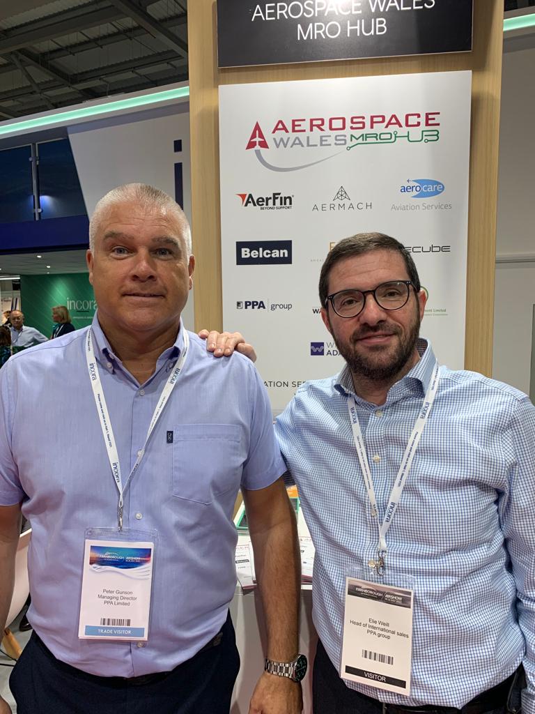 Our MD Peter Gunson and Head of European Sales Elie Weill were today at Farnborough International Airshow 2022 #aerospace #business #sales . Pete was on the Aerospace Wales Forum Ltd MRO Hub.

#aviation #ukbusiness #FIA2022 #farnborough2022