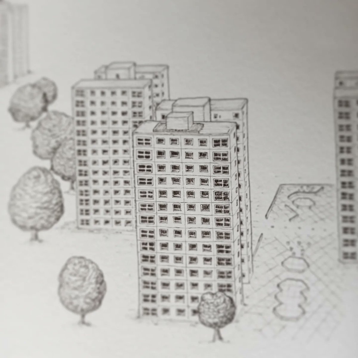 jogbrogzin's tweet photo. This is where my parents live, and it is due to be demolished! The local council discovered structural faults in these four towers. So all four are to come down.
#londoncity #citysketch #citybuilding #buildingdrawing #buildingsketch #citydrawing #towers #tower https://t.co/De1lrOacL5