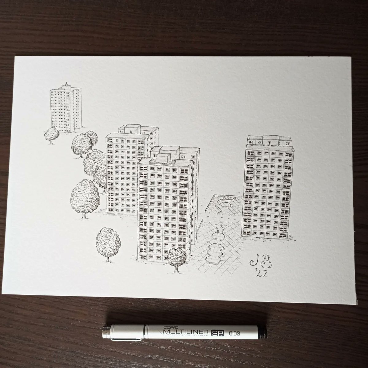 jogbrogzin's tweet photo. This is where my parents live, and it is due to be demolished! The local council discovered structural faults in these four towers. So all four are to come down.
#londoncity #citysketch #citybuilding #buildingdrawing #buildingsketch #citydrawing #towers #tower https://t.co/De1lrOacL5