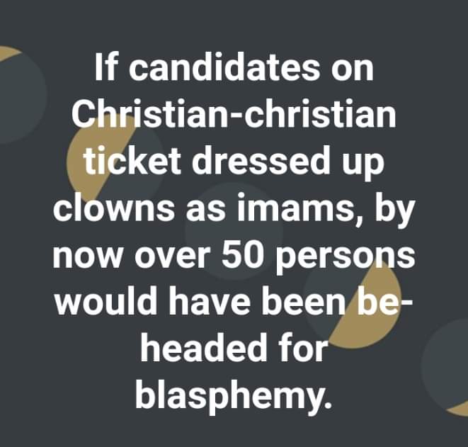 Expranza1's tweet photo. Christianity is rated 0/π―!!!
And we Christians take part to ridicule our religion too!!
#UnknownBishops
#APCBishop https://t.co/0RPUIHCJGF