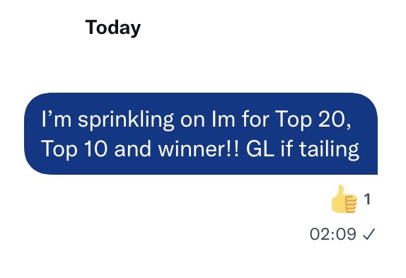 VegasValkys's tweet photo. I love GOLF!! Gave this out to a few of you last night at 2am after messaging me - hope you’re all on - LET’S CASH and go back to back after the #CamOpen 🥳🥳🤑🤑 https://t.co/cBC4HuFi3g