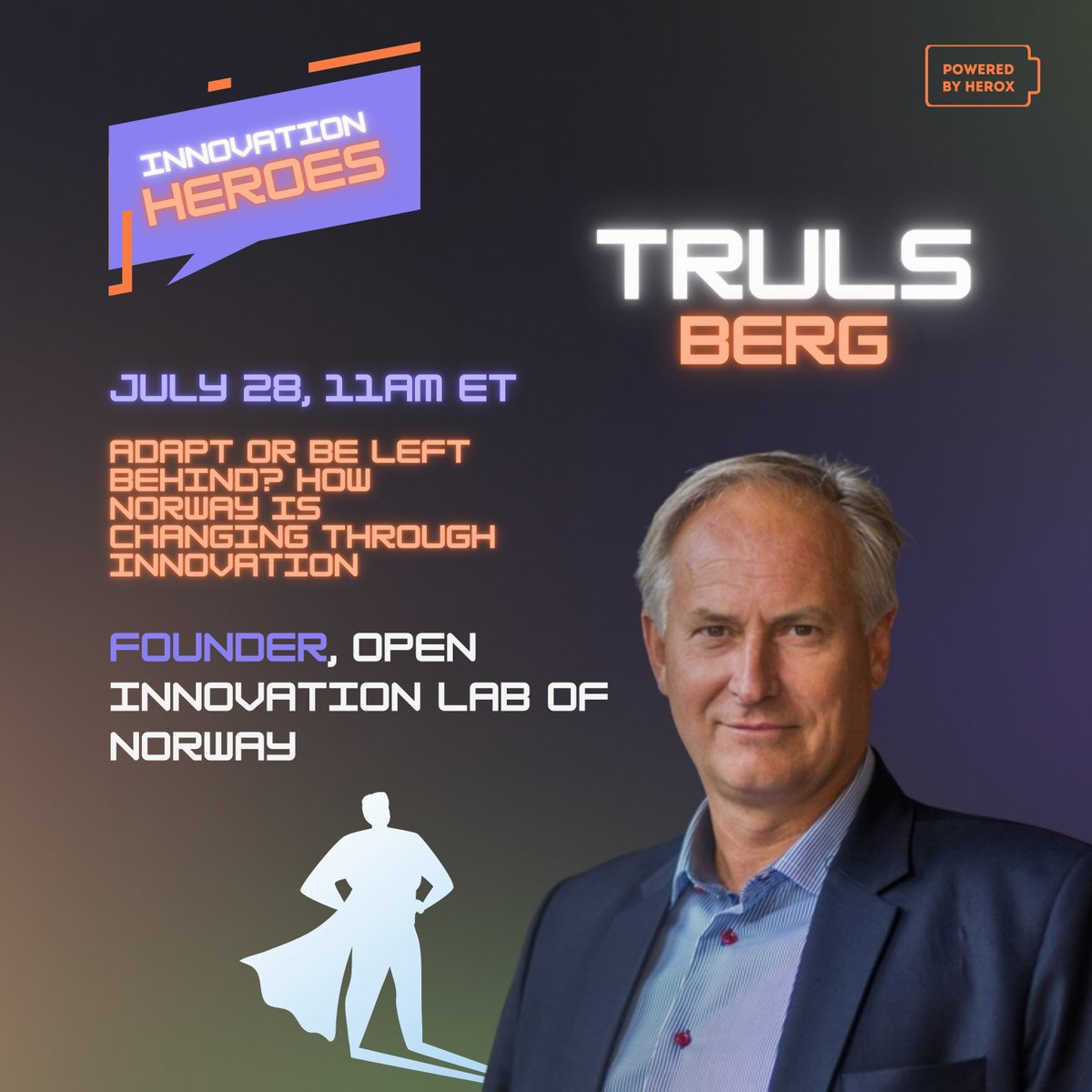 Iamherox's tweet photo. Join us Thursday July 28th at 11am ET on Twitter spaces for a live podcast with our partner @trulsberg. We will be talking about the Norwegian Innovation ecosystem and how the biggest industries are driving innovation

Event Link: https://t.co/brLmi22cex https://t.co/K0VDdEvn6q