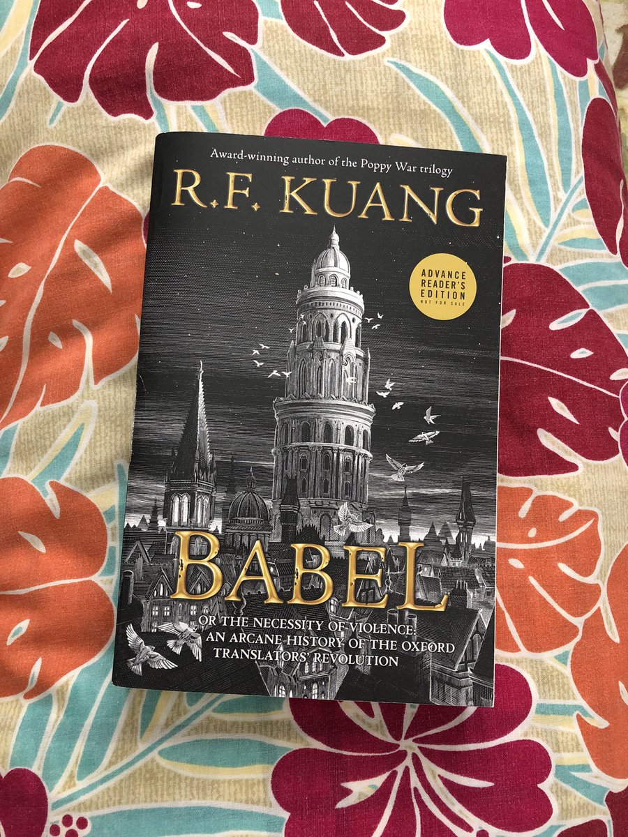 tnhcee's tweet photo. The gods have blessed me with the most coveted book—Babel by @rfkuang!!! 😍 https://t.co/tWAXtdjEQc