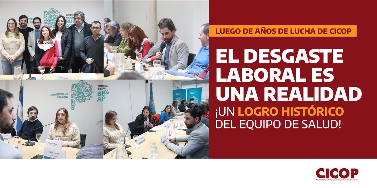 Fesprosa_LH's tweet photo. 🔴 Gran logro de @CICOP_ok: El #DesgasteLaboral es una realidad

▶️ Por primera vez, en la #ProvinciaDeBuenosAires se reconoce el desgaste al que están expuestos lxs trabajadorxs de la salud.

🏥 #ReparaciónHistórica de derechos para el equipo de salud! https://t.co/ZTjnEcNhZW