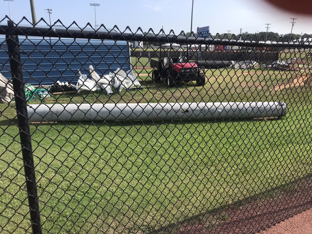 Neshobaboys's tweet photo. New poles for new lights at Rocket Field! Yes big things happening here! #findaway https://t.co/c8chiJgbBG