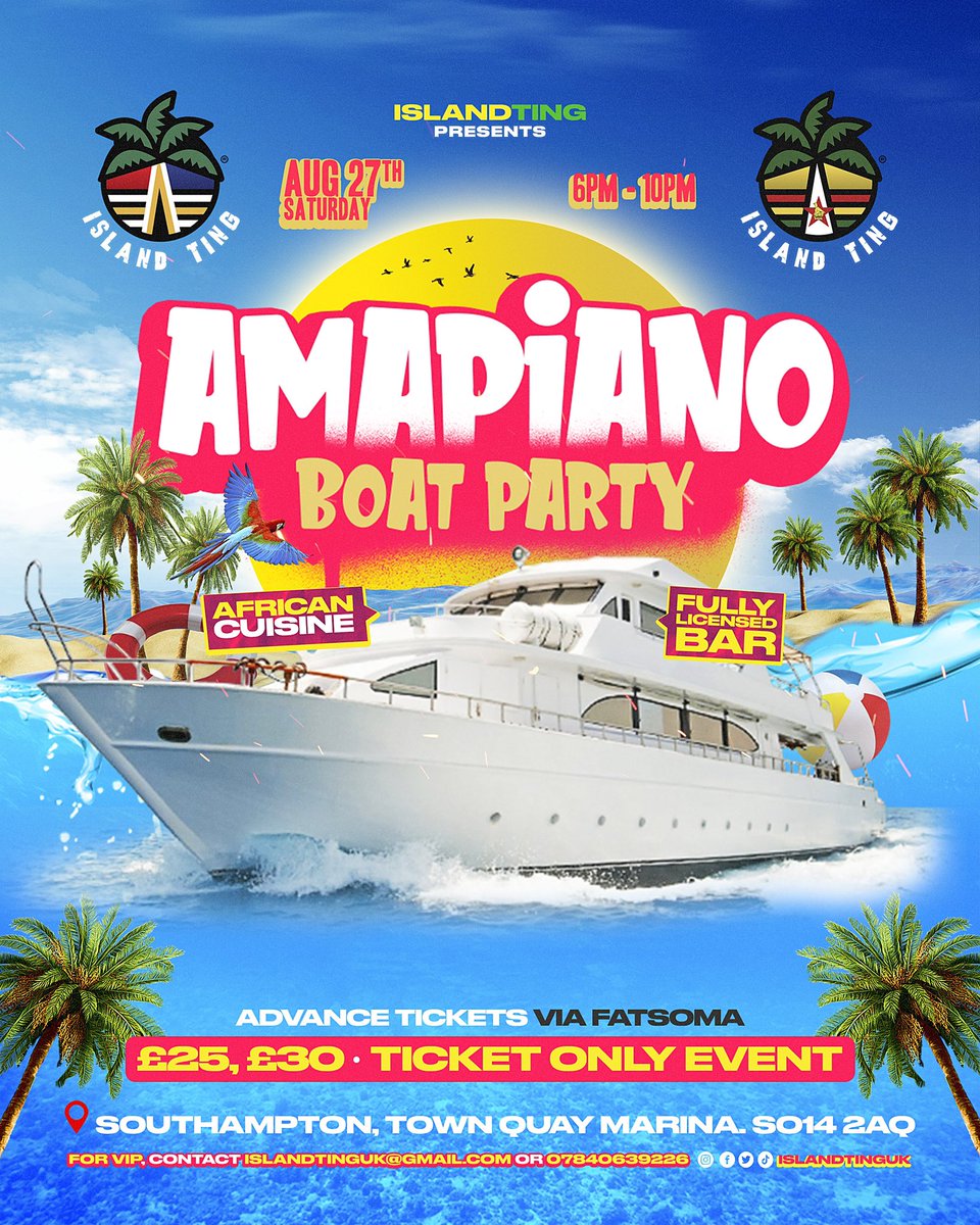 Amandaπ§πΎββοΈ (@manda98_x) on Twitter photo Piano heads all over of the UK, this is where your bank holiday should start AMAPIANO BOATPARTY >>> <a href="/islandtinguk/">Island Ting π΄</a> π₯³π₯π€ͺfatso.ma/V7CI Piano heads all over of the UK, this is where your bank holiday should start AMAPIANO BOATPARTY >>> <a href="/islandtinguk/">Island Ting π΄</a> π₯³π₯π€ͺfatso.ma/V7CI