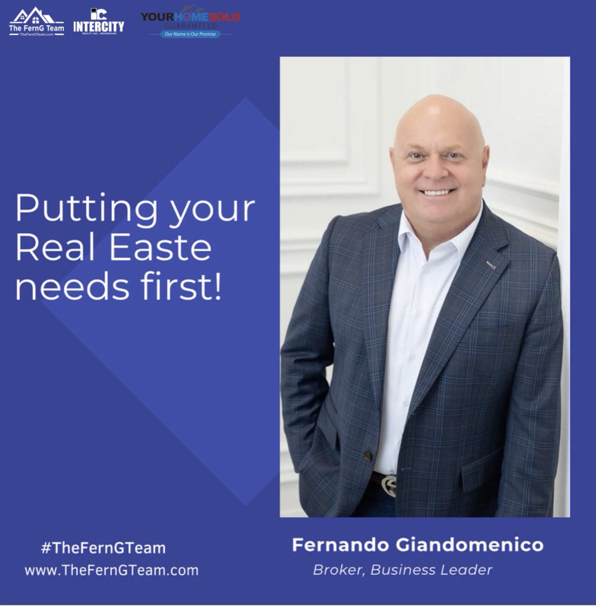 TheFernGTeam's tweet photo. Fernando Giandomenico, Putting Your Real Estate Needs First!
Leading by example, rather than position, is what distinguishes a person as a leader.

➡️Are You Interested in Buying or Selling Real Estate? 

➡️Are You Interested in Joining The FernG Team.

Contact us, 416-417-5478 https://t.co/bDcNr3qvw4