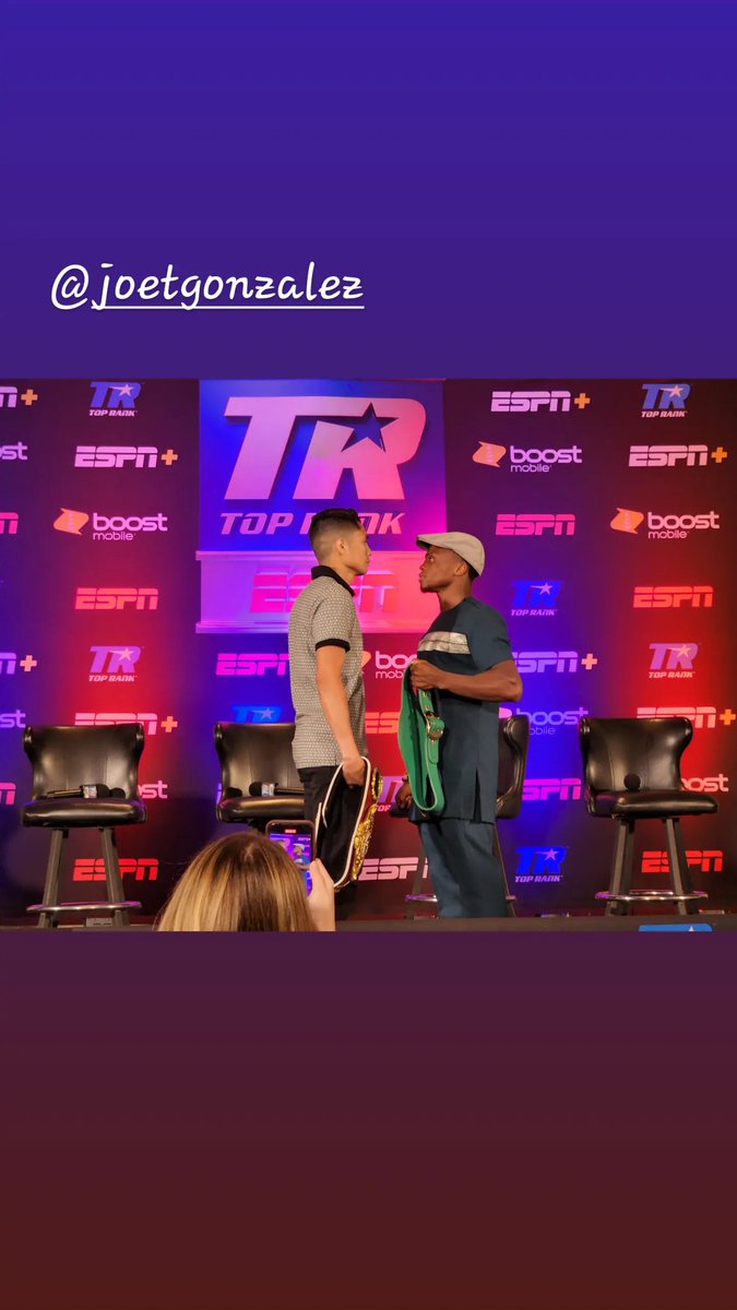 EspinozaBoxing's tweet photo. Almost that time! @JoetGonzalez1 #GonzalezDogboe https://t.co/mAlA1RytWH