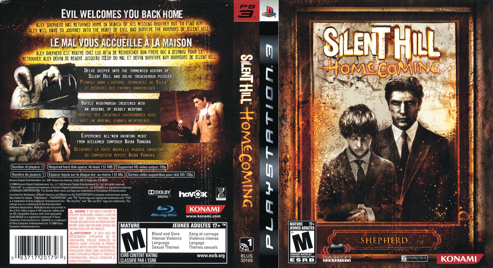 2008 SILENT HILL HOMECOMING Xbox PS3 Video Game = Promo Art Print AD /  POSTER