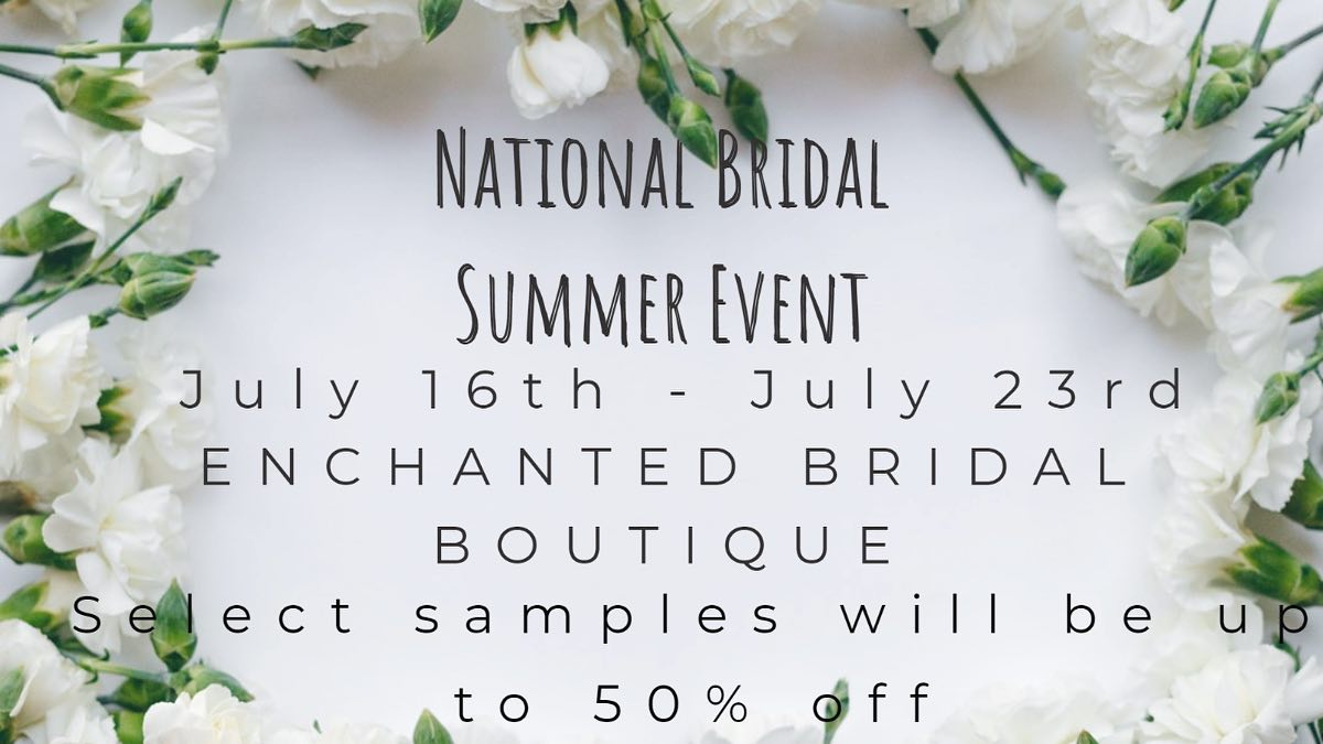 KevinRushDJ's tweet photo. It’s that time of year again!!! The @nationalbridalsaleevent is now in full swing! Enchanted Bridal Boutique has tons of samples on sale!!! They still have availability this WEEK!. Call to book your appointment today! (661) 847-9700 https://t.co/8pCtEc3tx0 https://t.co/Hbh9zh3asd