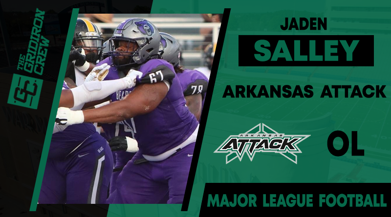 One of our Class of 2022 Pro Prospects, Jaden Salley @jaden_sal, was listed by @insideMLFB as one of the top 10 players to watch on the Arkansas Attack in the @MLFBofficial this season. #MLFB Top 10: sportsgamblingpodcast.com/2022/07/19/top… Pro Prospect Interview: thegridironcrew.com/jaden-salley-2…