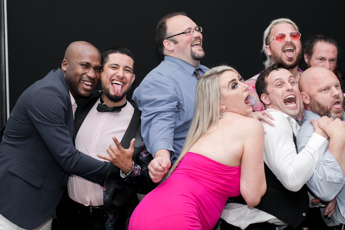 HaleYeah3's tweet photo. #ThrowbackThursday to when wrestlers take on a wedding #BrotherBrother https://t.co/H6K3yJJODL