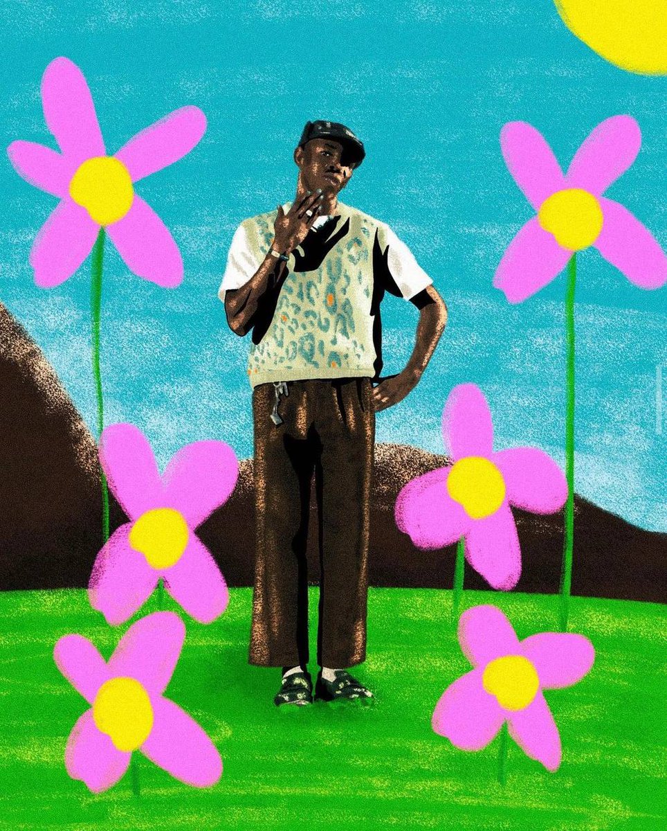 art_neka's tweet photo. Enjoying summer with flowers like Tyler 🌸🌅 https://t.co/K0fuSe61wb