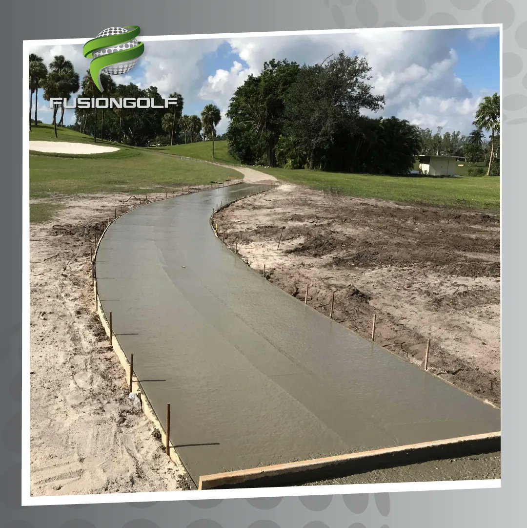 fusiongolfus's tweet photo. Protect your grass from concentrated golf cart traffic by providing cart paths that are well designed and built and blend beautifully with your course's scenery and topography.

#webuildgolf #fusiongolf #golfcartpaths #concrete #golfconstruction #golfcourserenovation #golfcart https://t.co/umOyQrvZTQ