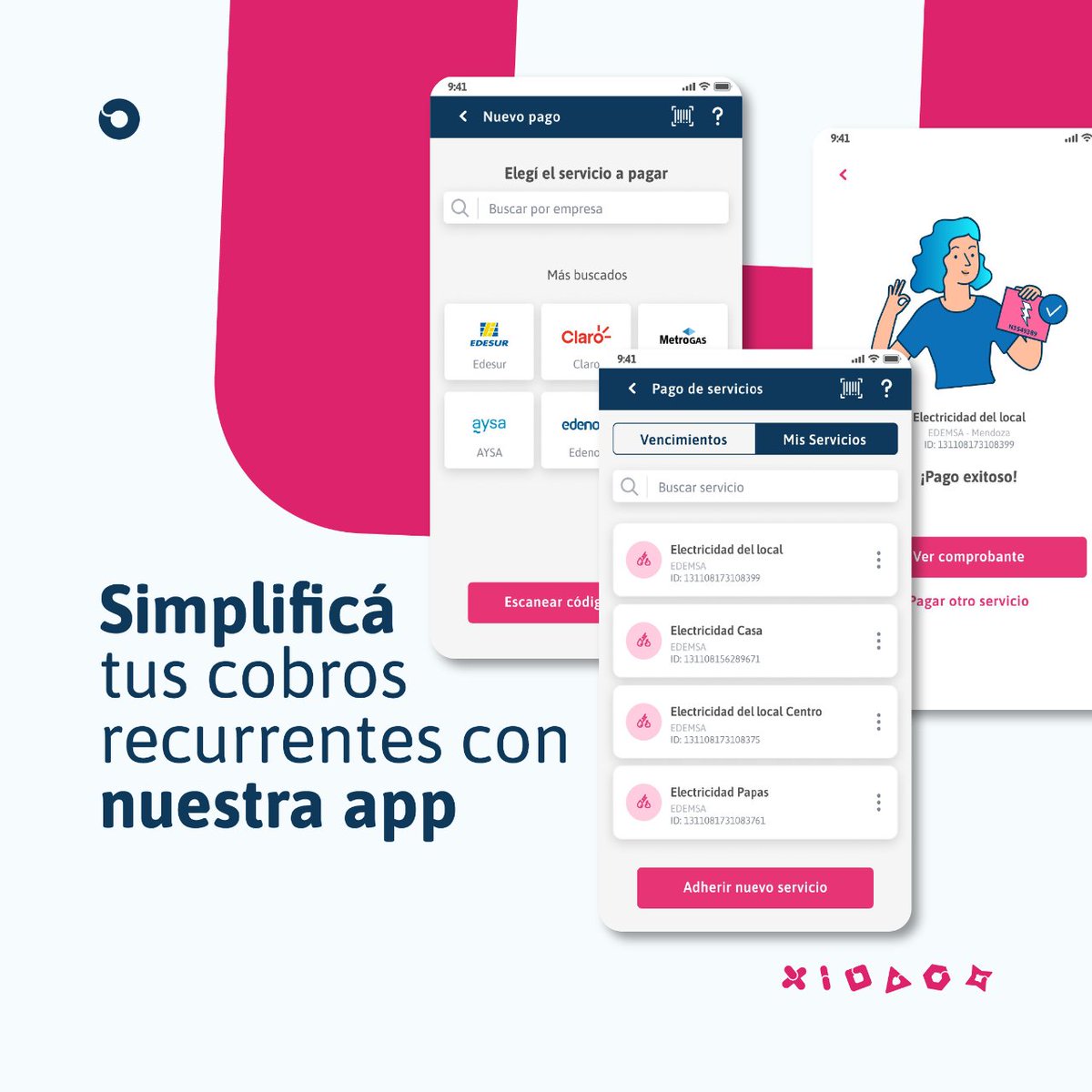 ohana_dig's tweet photo. ✅ Si tenés un negocio con cobros recurrentes y te interesa habilitar nuevos medios de pagos para tus clientes, esta solución es para vos 🙌.
👉 En nuestra sección de pago de servicios, tu comunidad de clientes podrá encontrar tu empresa y el saldo pendiente a pagar cada mes. https://t.co/74JQCjZH9h