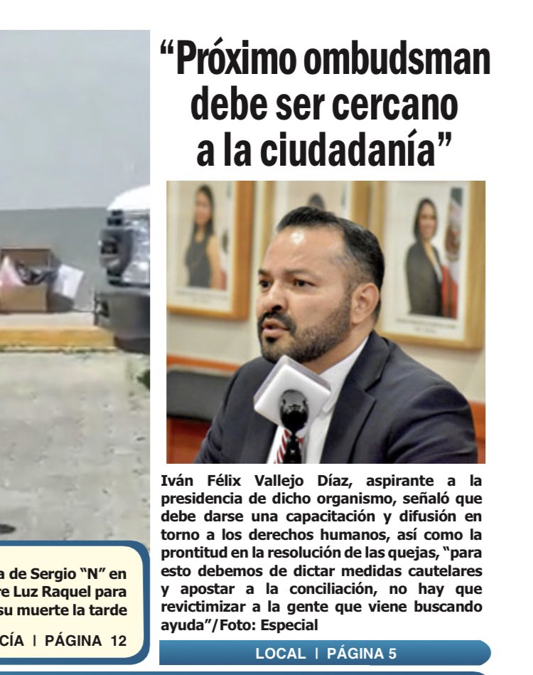 ivanfvallejo's tweet photo. Les comparto la entrevista que me hicieron en @Pagina24Jal al respecto de la @CEDHJ “cercano a la ciudadanía” #ExperinciayAcademia https://t.co/9UAq8f7Qe4