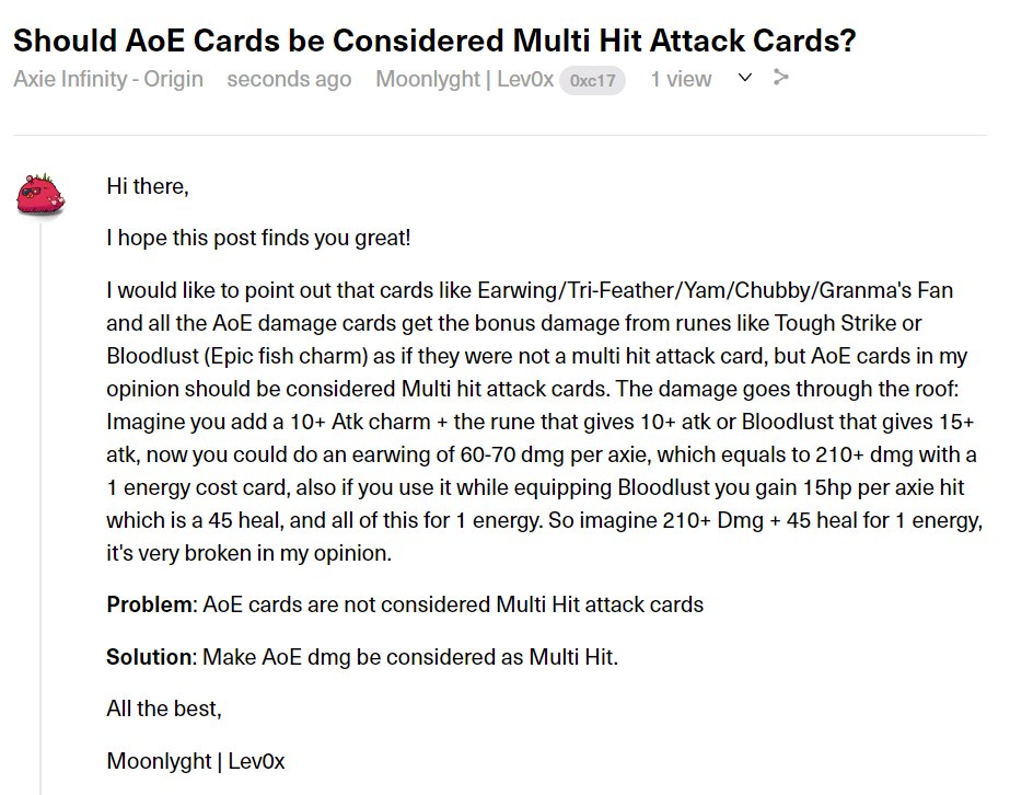 Should AoE Cards be Considered Multi Hit Attack Cards? #AxieOrigin